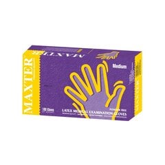 Латексные перчатки Maxter, размер L, 100 шт. цена и информация | Первая помощь | pigu.lt