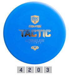 Diskgolfo diskas Discmania Midrange Driver Hard Exo Tactic Evolution Light, mėlynas kaina ir informacija | Diskgolfas | pigu.lt