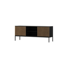 TV staliukas Meorati, 150x40x60 cm, rudas/juodas kaina ir informacija | TV staliukai | pigu.lt