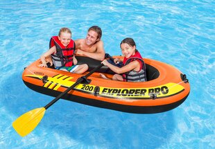 Pripučiama dvivietė valtis Intex Explorer Pro 200 58357NP, oranžinė, 120kg цена и информация | INTEX Водные развлечения | pigu.lt