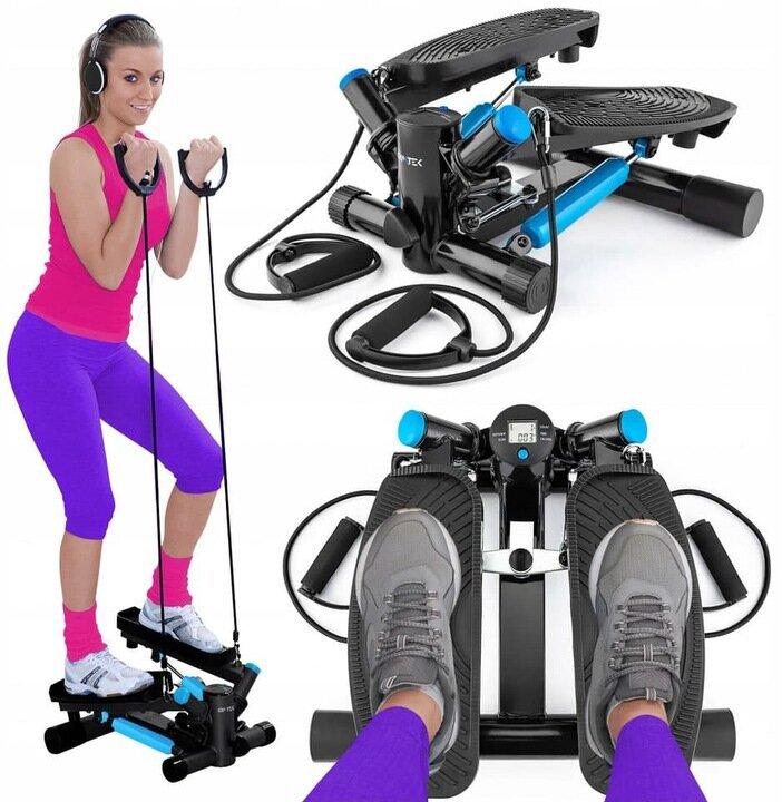 Steperis Gymtek XST500 G-66121, 130 kg, juodas žydras kaina ir informacija | Steperiai treniruokliai | pigu.lt