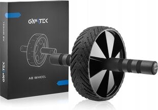 Gimnastikos ratas Gymtek G-66093, 12x17,5 cm, juodas mėlynas kaina ir informacija | Gimnastikos ratai | pigu.lt