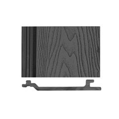 WPC profilis, 135 mm x 1 m, juodas kaina ir informacija | Terasos grindys | pigu.lt