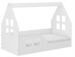 Vaikiška lova Safe Low House, 74x144 cm, balta kaina ir informacija | Vaikiškos lovos | pigu.lt