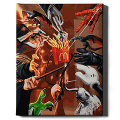 Картина по номерам На Раме "Все любят Макдональдс" Oh Art! 40x50 см цена и информация | Набор для рисования по номерам | pigu.lt