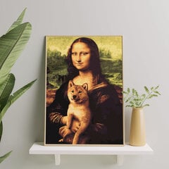 Картина по номерам На Раме "Мона Лиза и щенок" Oh Art! 40x50 см цена и информация | Живопись по номерам | pigu.lt