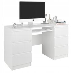 Rašomasis stalas Mobene Modern 140x50x77 cm, baltas kaina ir informacija | Kompiuteriniai, rašomieji stalai | pigu.lt
