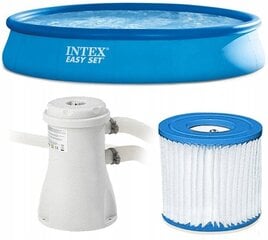 Apvalus baseinas Intex Easy Set 28142NP, 396x84cm, su filtru цена и информация | Бассейны | pigu.lt