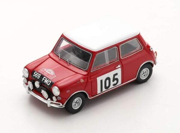 Morris Cooper S #105 Monte Carlo Rally 1964 Rauno Aaltonen - Tony Ambrose SPARK 1:43 S1192 kaina ir informacija | Kolekciniai modeliukai | pigu.lt