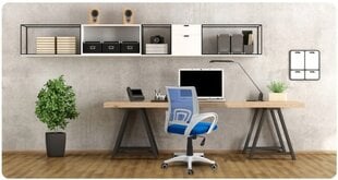 Biuro kėdė eHokery, mėlyna цена и информация | Офисные кресла | pigu.lt