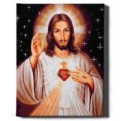 Tapyba pagal skaičius Jėzaus Širdis Oh Art!, 40x50 cm kaina ir informacija | Tapyba pagal skaičius | pigu.lt