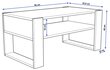 Kavos staliukas Perfektciecie Karo 92x53,6x45 cm, baltas kaina ir informacija | Kavos staliukai | pigu.lt