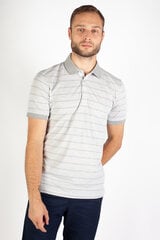 Polo marškinėliai vyrams Mcl 39576GRIMELANJ, pilki/balti kaina ir informacija | Vyriški marškinėliai | pigu.lt