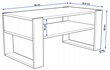 Kavos staliukas Perfektciecie Karo 92x53,6x45 cm, pilkas kaina ir informacija | Kavos staliukai | pigu.lt