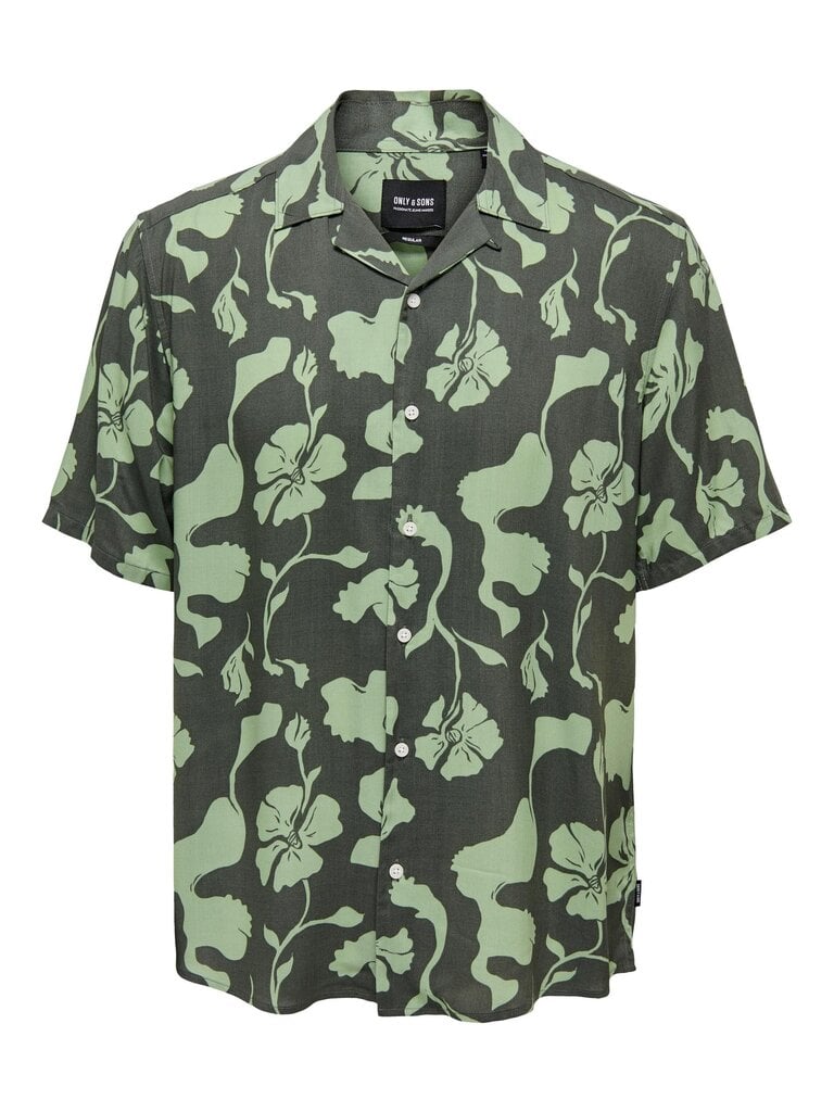 ONLY & SONS marškinėliai vyrams, žali kaina ir informacija | Vyriški marškiniai | pigu.lt