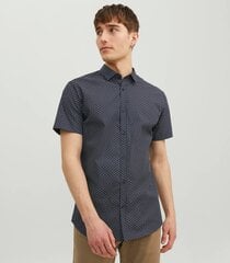 JACK & JONES мужская рубашка 12231865*01, тёмно-синий /белый 5715420194264 цена и информация | Мужские рубашки | pigu.lt