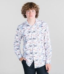 Espada мужская рубашка 863050 01, белый/оранжевый 863050*01-XL цена и информация | Мужские рубашки | pigu.lt