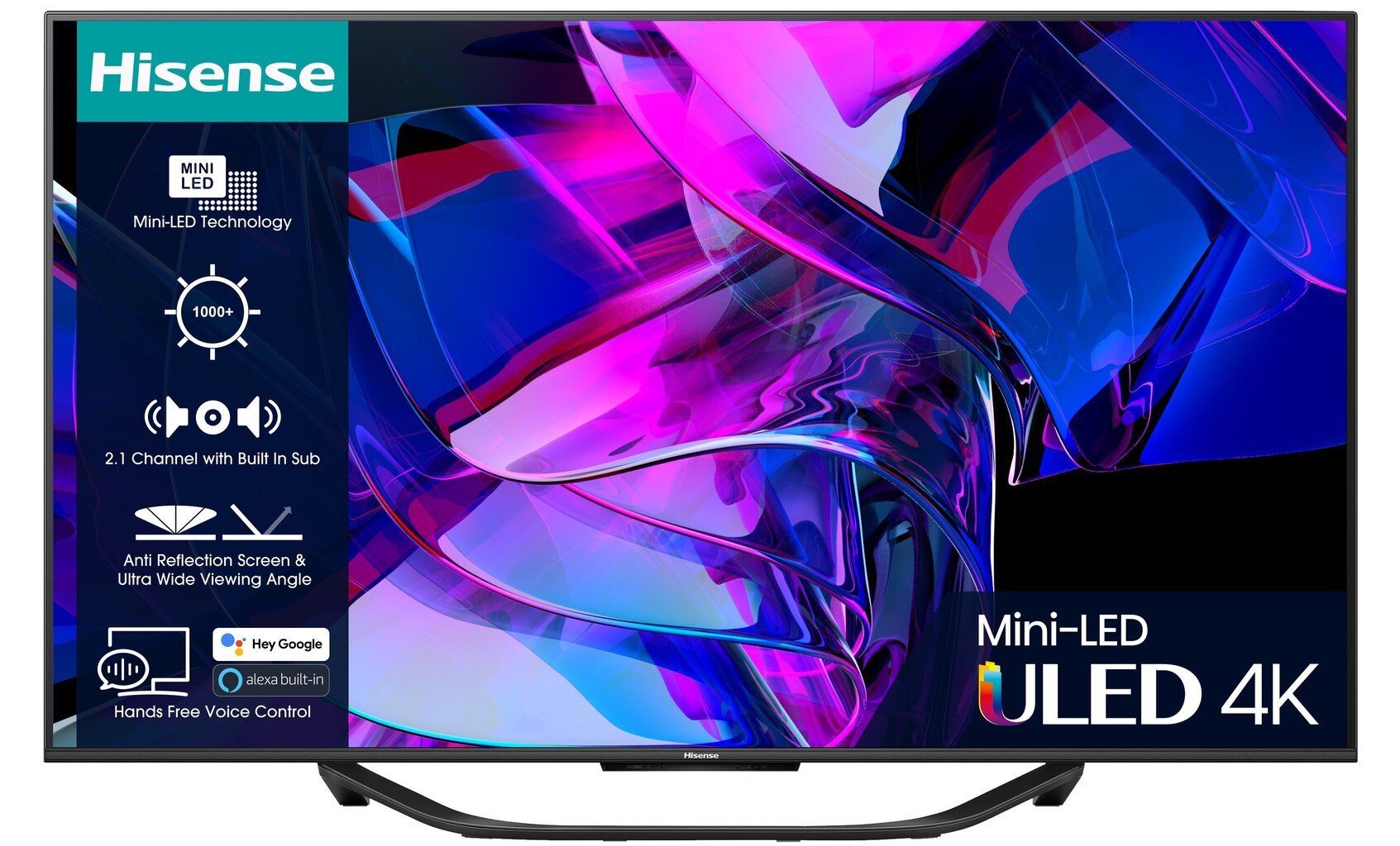 Hisense 65U7KQ kaina ir informacija | Televizoriai | pigu.lt