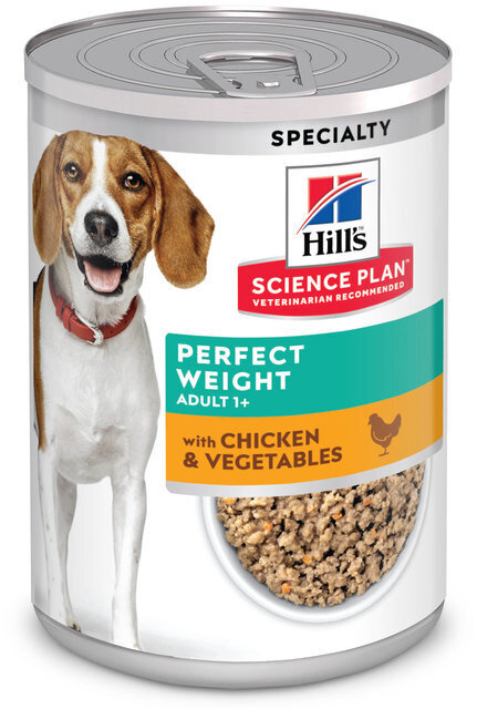 Hill's Science Plan Perfect Weight su vištiena ir daržovėmis, 363 g kaina ir informacija | Konservai šunims | pigu.lt