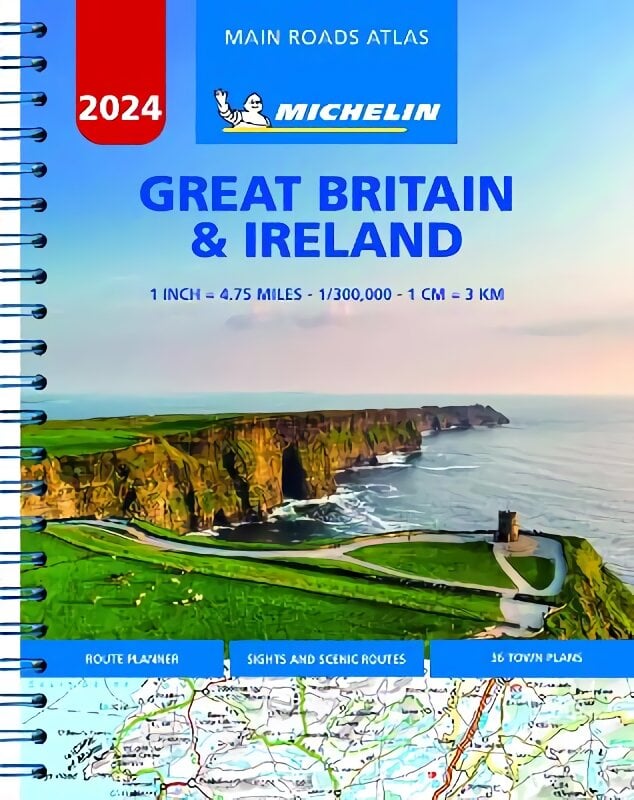 Great Britain Ireland 2024 Mains Roads Atlas A4 Spiral Tourist   Great Britain Ireland 2024 Mains Roads Atlas D66b3 Reference 