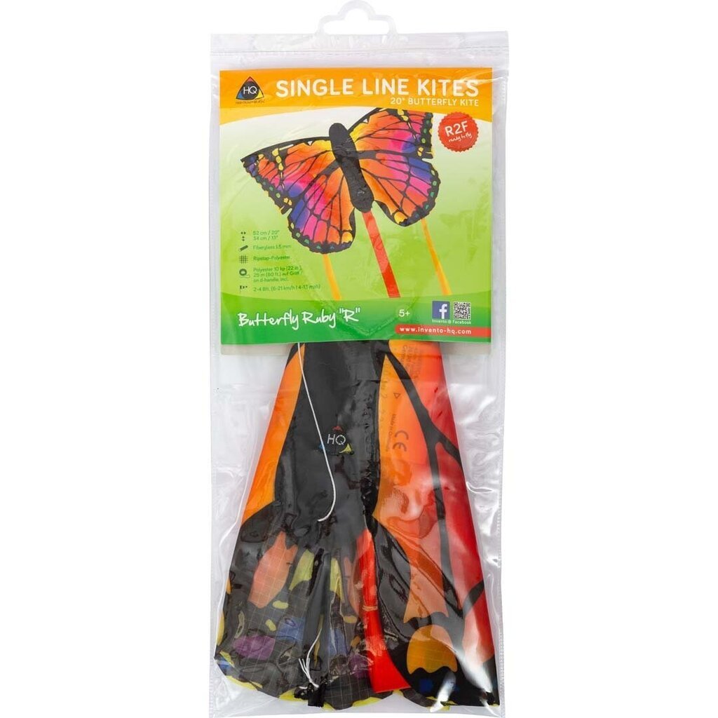 Aitvaras Butterfly Kite Ruby, 25cm kaina ir informacija | Aitvarai ir jų priedai | pigu.lt