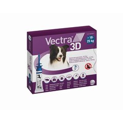 Papildai nuo parazitų Vectra 3D, 10-25 kg, 3 vnt kaina ir informacija | Vitaminai, papildai, antiparazitinės priemonės šunims | pigu.lt
