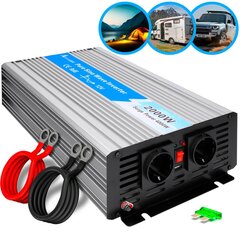 Automobilio įtampos keitiklis Extralink OPIP-2000W 12V, 2000W kaina ir informacija | Automobilių 12V el. priedai | pigu.lt