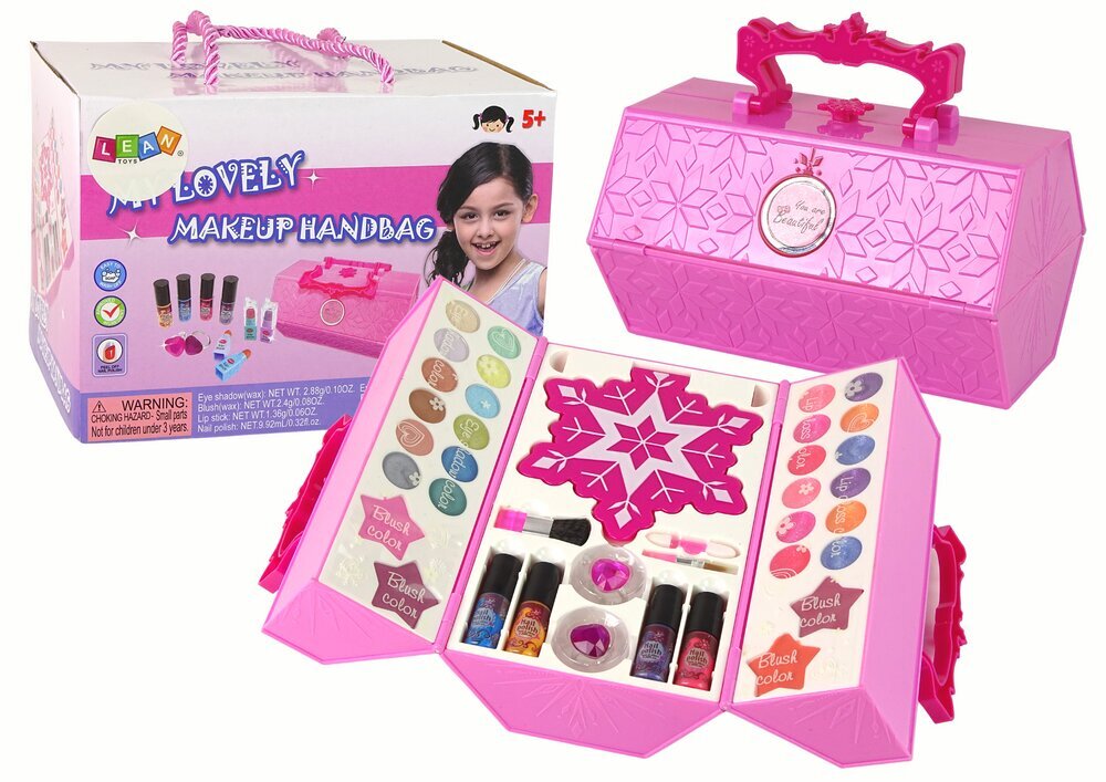Kosmetikos makiažo rinkinys vaikams LeanToys Makeup Handbag, 1 vnt. kaina ir informacija | Kosmetika vaikams ir mamoms | pigu.lt
