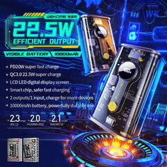 Wekome WP -333 Vanguard 10000 mAh цена и информация | Зарядные устройства Power bank | pigu.lt