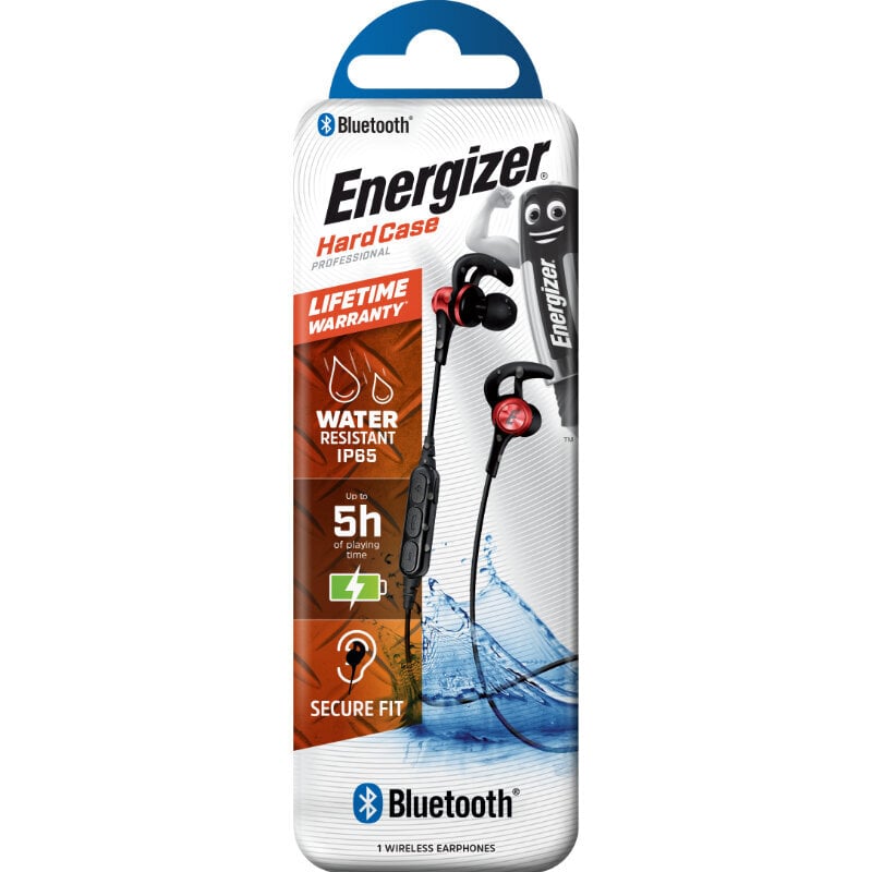 Energizer Hardcase Hibt25 Red/Black kaina ir informacija | Ausinės | pigu.lt