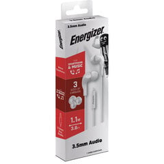 Energizer Classic CIA5 white kaina ir informacija | Ausinės | pigu.lt