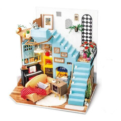 Rolife Joy's Peninsula Living Room DG141 DIY Miniature Dollhouse 1:18 цена и информация | Конструкторы и кубики | pigu.lt