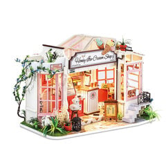 Rolife Honey Ice-cream Shop Miniature Dollhouse Kit DG148 цена и информация | Конструкторы и кубики | pigu.lt