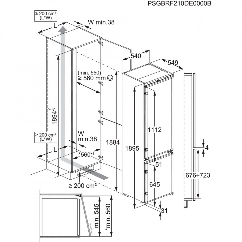 AEG SCB819F8FS цена и информация | Šaldytuvai | pigu.lt