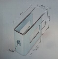 Универсальный держатель для сегмента, 43 мм цена и информация | Заборы и принадлежности к ним | pigu.lt