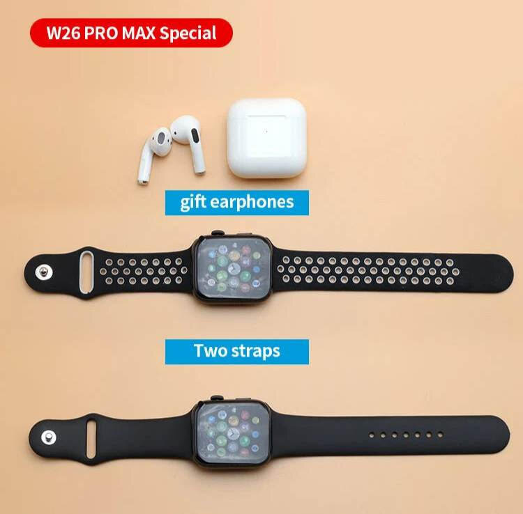 Watch+ W26 Pro Max Special Set Black kaina ir informacija | Išmanieji laikrodžiai (smartwatch) | pigu.lt