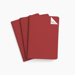 Užrašų knygutė A Good Company A6, raudona, 3 vnt. цена и информация | Тетради и бумажные товары | pigu.lt