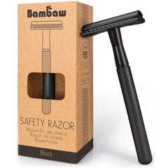 Daugkartinis metalinis skustuvas Bambaw Black цена и информация | Косметика и средства для бритья | pigu.lt