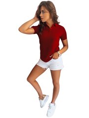 Polo marškinėliai moterims, raudoni цена и информация | Футболка женская | pigu.lt