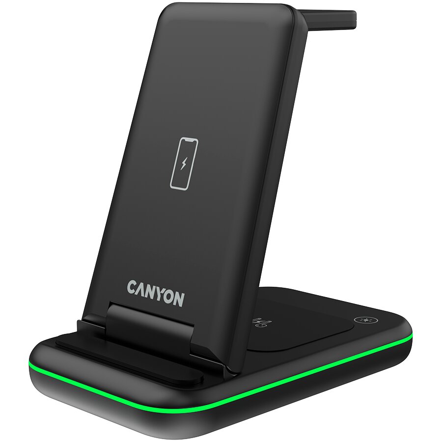 Canyon WS-304 Foldable 3in1 kaina ir informacija | Krovikliai telefonams | pigu.lt