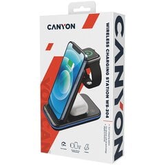 Canyon WS-304 Foldable 3в1 цена и информация | Зарядные устройства для телефонов | pigu.lt