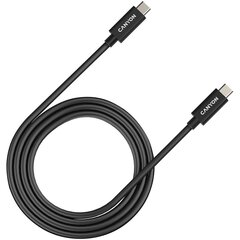 CANYON UC-44  cable  U4-CC-5A1M-E  USB4 TYPE-C to TYPE-C cable assembly 40G 1m 5A 240W(ERP) with E-MARK  CE  ROHS  black цена и информация | Кабели и провода | pigu.lt