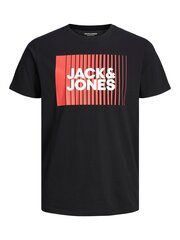Jack & Jones детская футболка 12237411*01, черный 5715425332623 цена и информация | Рубашки для мальчиков | pigu.lt