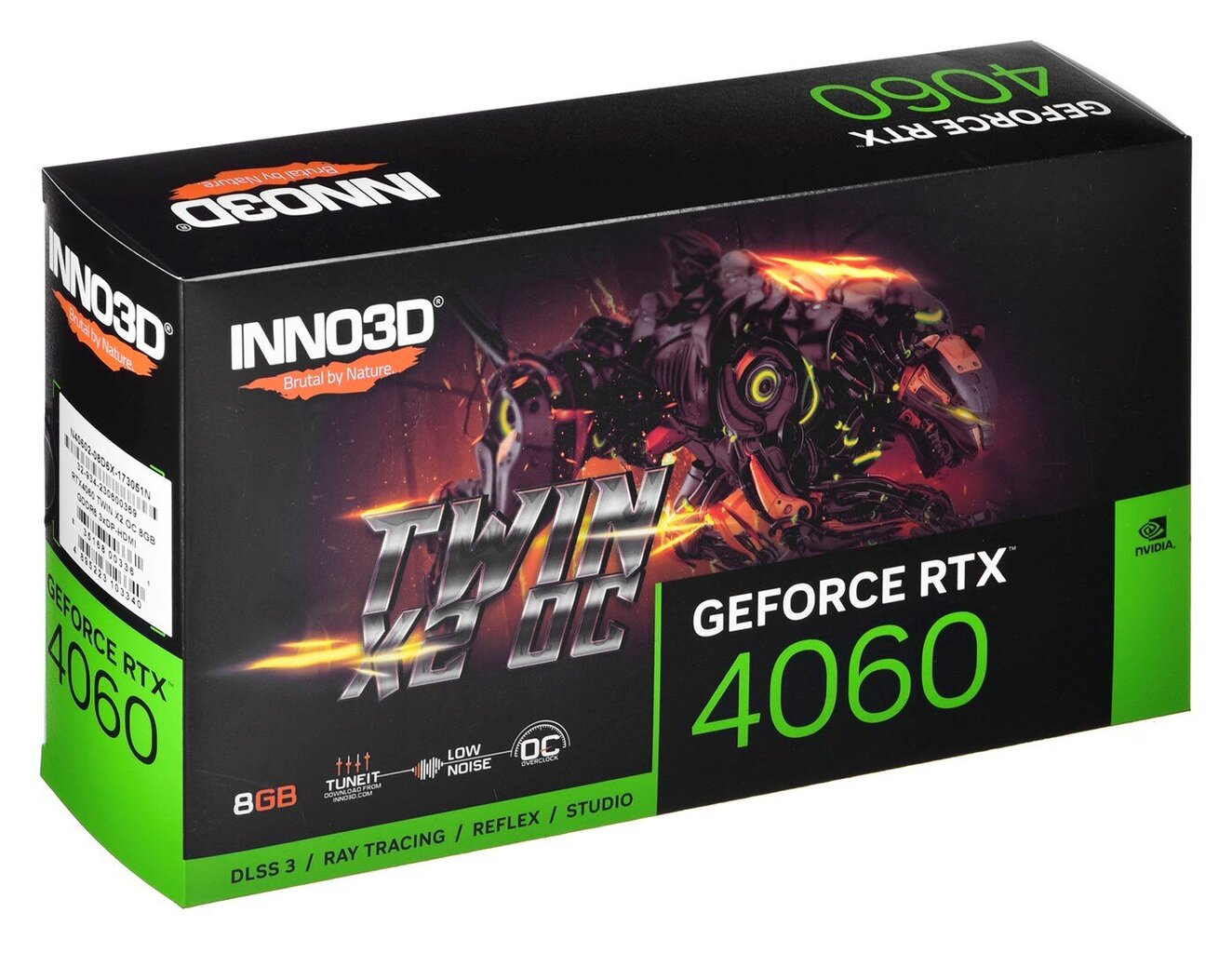 INNO3D GeForce RTX 4060 Twin X2 OC N40602-08D6X-173051N цена и информация | Vaizdo plokštės (GPU) | pigu.lt