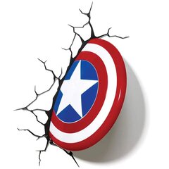 Marvel vaikiška 3D LED lempa Captain America Shield kaina ir informacija | Vaikiški šviestuvai | pigu.lt