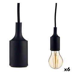 Потолочный светильник Чёрный Металл 60 W (6 штук) цена и информация | Подвесной светильник | pigu.lt
