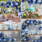 Balionų rinkinys Macaron Blue Gold Theme, 133 vnt. kaina ir informacija | Balionai | pigu.lt