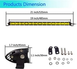 LED prožektorius automobiliui Rigidon, 50 cm, 90 W kaina ir informacija | Automobilių žibintai | pigu.lt