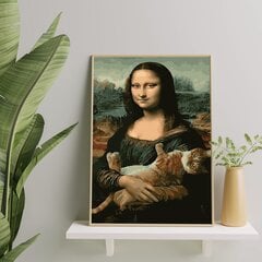 Картина по номерам На Раме "Монна Лиза и кот" Oh Art! 40x50 см цена и информация | Живопись по номерам | pigu.lt