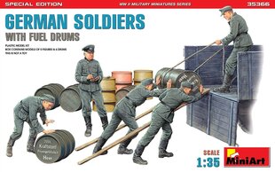 Klijuojamas Modelis MiniArt 35366 German Soldiers with Fuel Drums Special Edition 1/35 цена и информация | Склеиваемые модели | pigu.lt